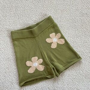 Blue Blush Green Floral Women Shorts